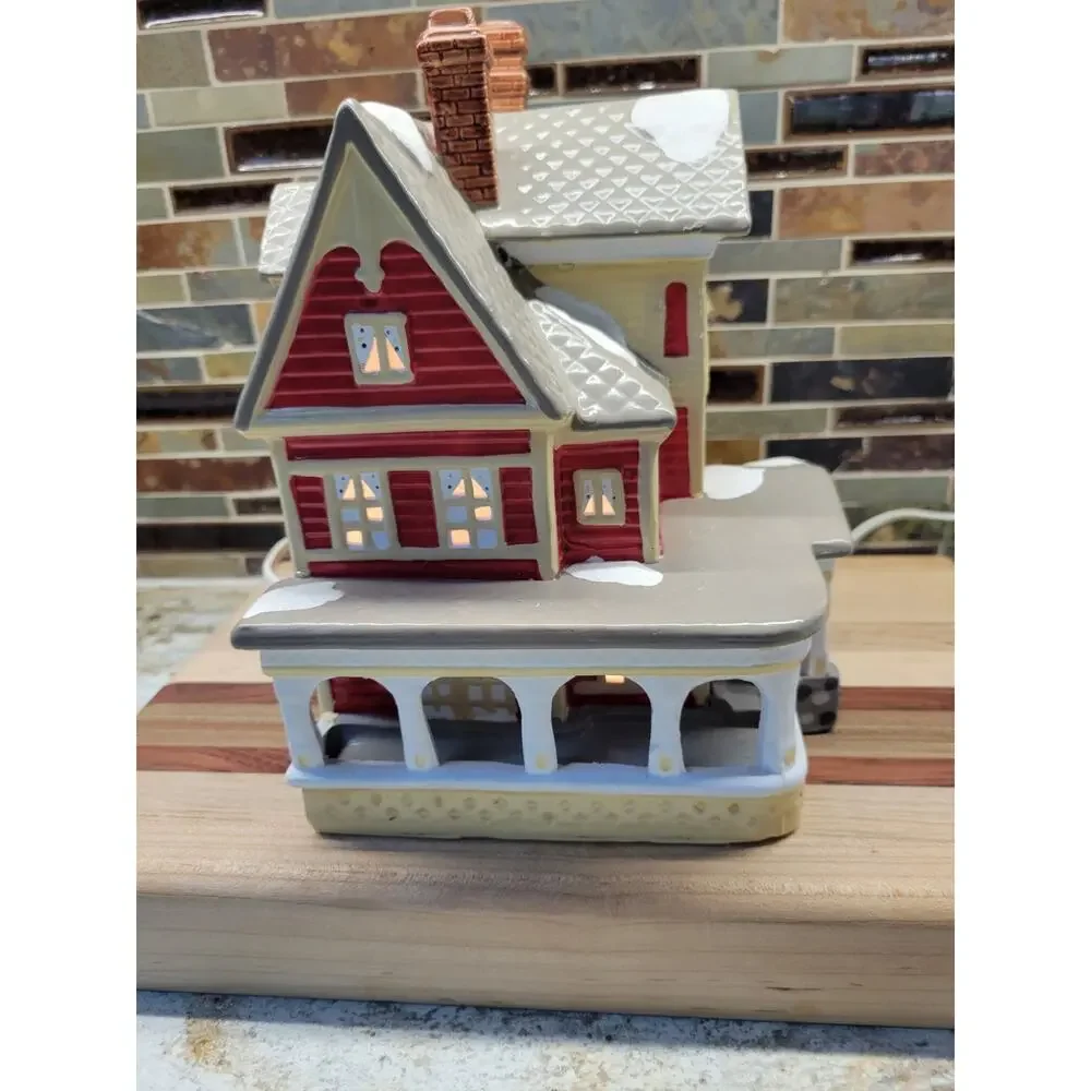 Vintage Department 56 Snow Village 1988 Kenwood House Original Cord & Box